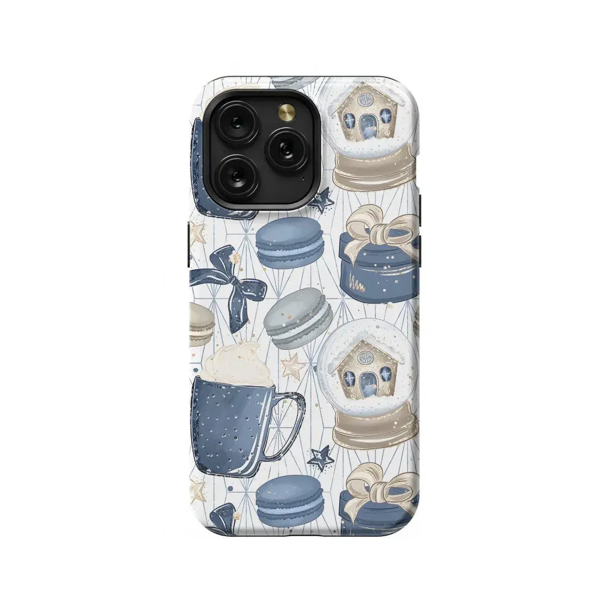 Christmas Macaroon Coffe Snowball Phone Case iPhone Samsung Pixel & More - Image 1