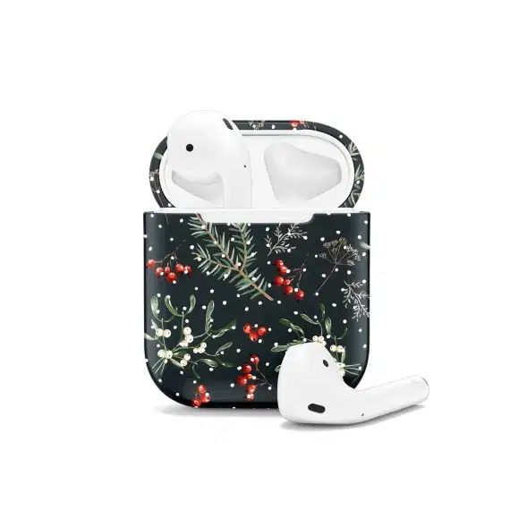 Christmas Seamless Pattern Mistletoe AirPods Case AirPods Pro AirPods Pro 2 AirPods 3 AirPods 2 Glossy 2120 - Image 1