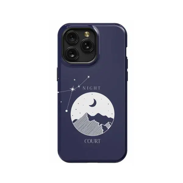 Circle Night Court Symbol Acotar Acomaf Velaris Mountain Stars Moon Phone Case iPhone Samsung Pixel & More - Image 1