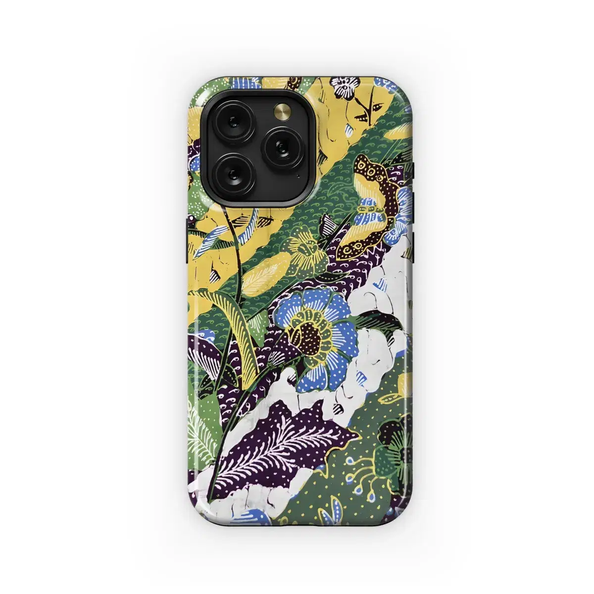 Cirebon Batik Green Yellow Phone Case iPhone Samsung Cover Pixel 3841 - Image 1