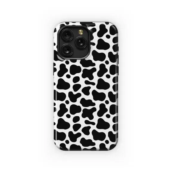 Classic Black White Cow Spots Phone Case iPhone Samsung Cover Pixel 5366 - Image 1
