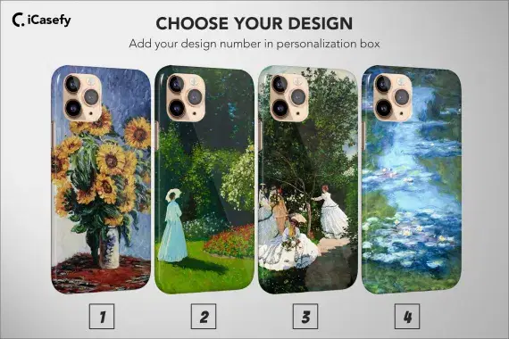 Claude Monet Phone Case Aesthetic Famous Painting Cover - Image 1