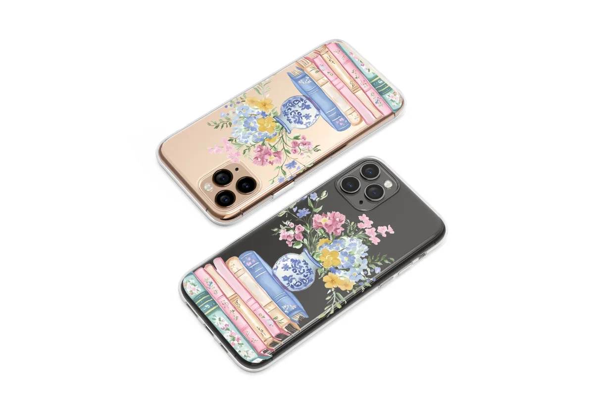 Clear A Bouquet of Bound Stories Phone Case iPhone Samsung Cover Pixel 6588 - Image 1