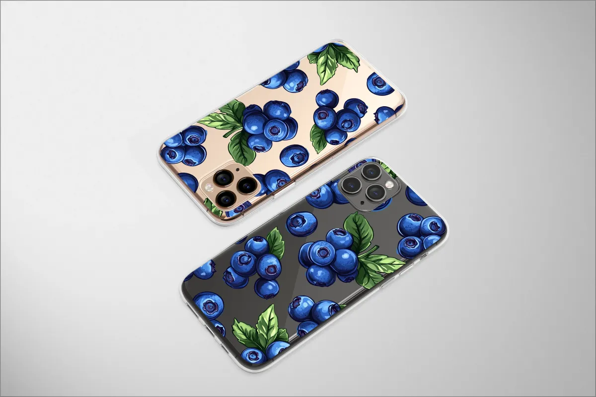 Clear A Cluster of Sweet Wild Berries Phone Case iPhone Samsung Cover Pixel 6836 - Image 1