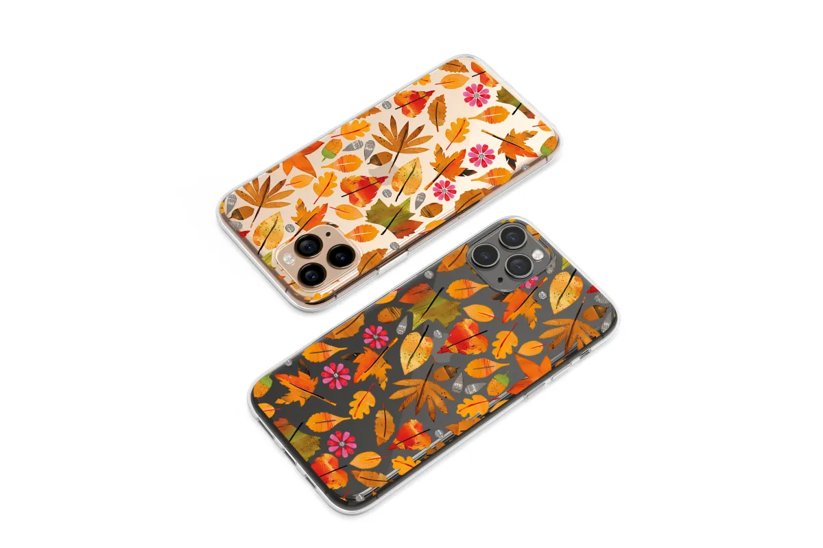 Clear Abstract Autumn Forest Collage Art Phone Case iPhone Samsung Cover Pixel 7168 - Image 1