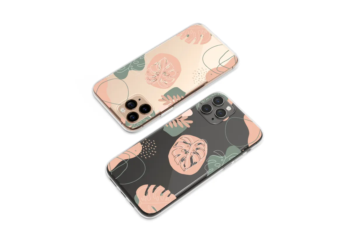 Clear Abstract Leaves in the Void Phone Case iPhone Samsung Cover Pixel 6422 - Image 1