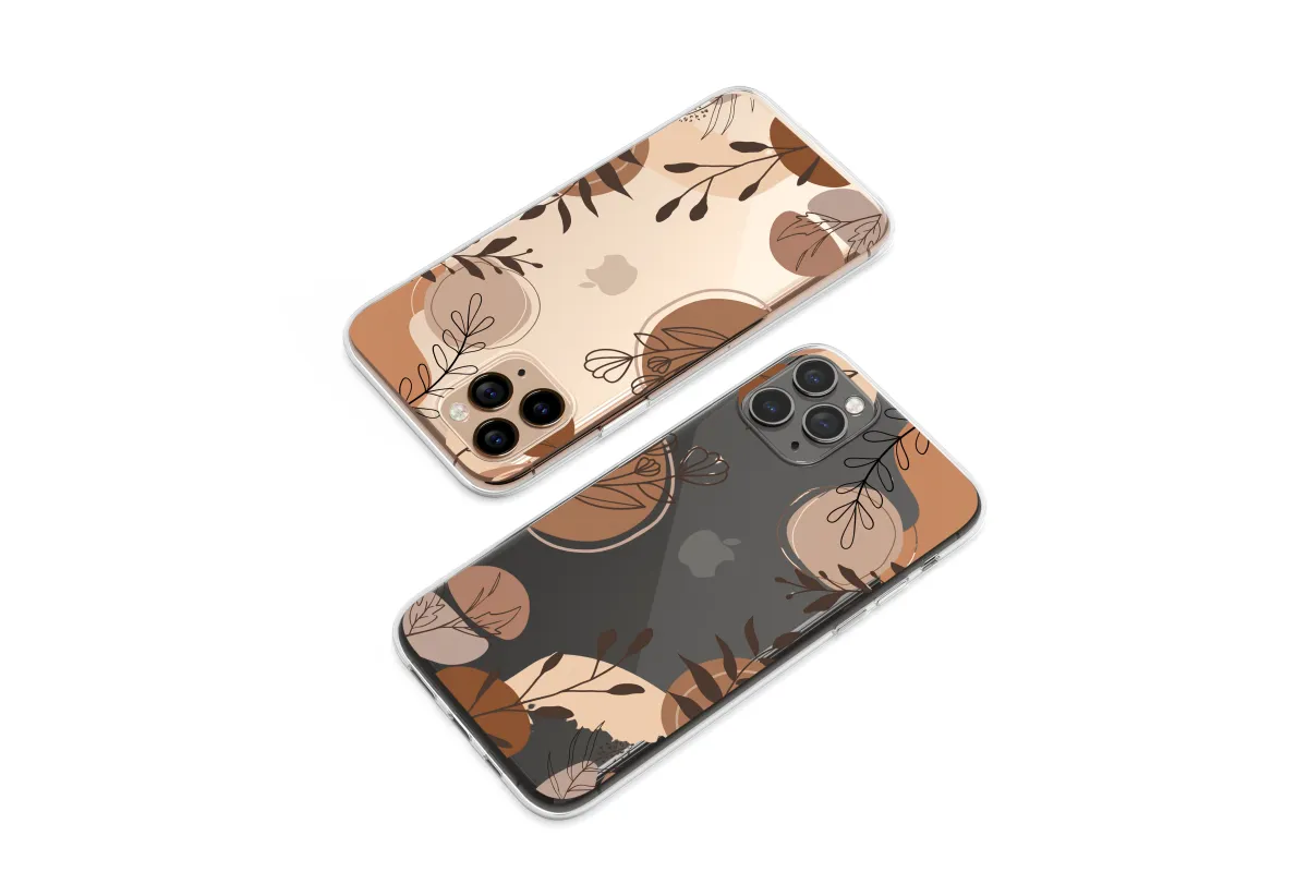 Clear Bohemian Flora Framing the Night Phone Case iPhone Samsung Cover Pixel 6424 - Image 1