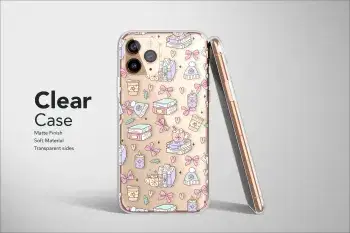 Clear Book Coffee Daisy Pink Coquette Bookish Phone Case iPhone Samsung Cover Pixel 2781 - Image 1