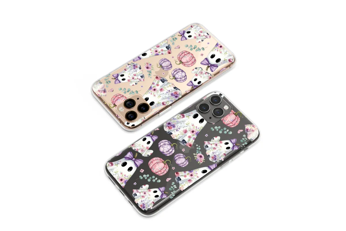 Clear Boo-tiful Blooms Spooky Cute Art Phone Case iPhone Samsung Cover Pixel 7701 - Image 1