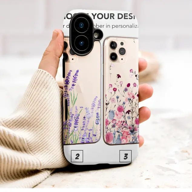 Clear Botanical Wildflower Floral Print Phone Case Cover for iPhone 17 Pro Max 16 15 Plus 14 13 Mini Samsung S26 S25 Google Pixel 10 9 9843