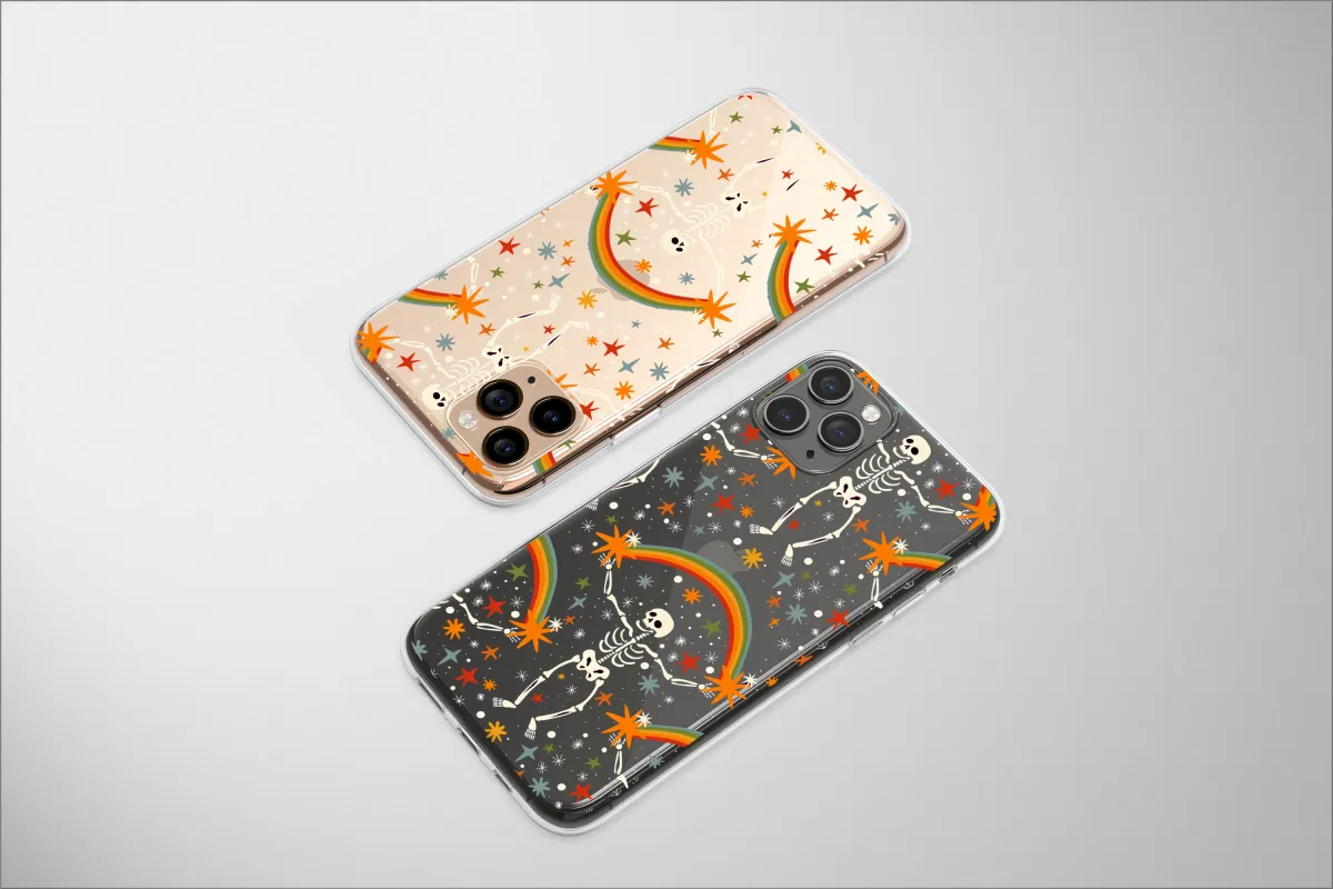 Clear Celestial Bone Dance Phone Case iPhone Samsung Cover Pixel 6710 - Image 1
