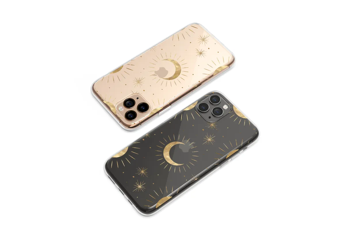 Clear Celestial Dance in Gilded Night Phone Case iPhone Samsung Cover Pixel 6568 - Image 1