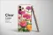 Clear Clear Botanical Zinnia Floral Glitch Art Design Phone Case Cover for iPhone 17 Pro Max 16 15 Plus 14 13 Mini Samsung S25 S24 Pixel 10 9 8435 - Image 2