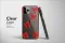 Clear Clear Coquette Red Bow Heart Pattern Glitch Art Design Phone Case Cover for iPhone 17 Pro Max 16 15 13 Samsung S25 S24 Pixel 8210 - Image 3