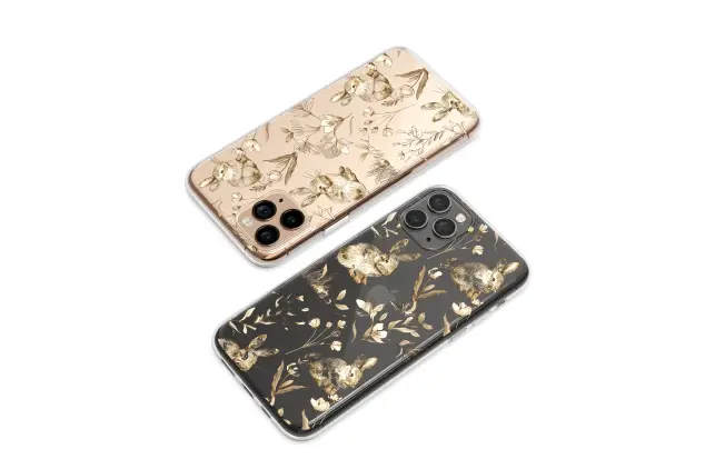 Clear Clear Cottagecore Bunny Rabbit Botanical Woodland Illustration Phone Case Cover for iPhone 17 Pro Max 16 15 13 Samsung S26 S25 Pixel 9768