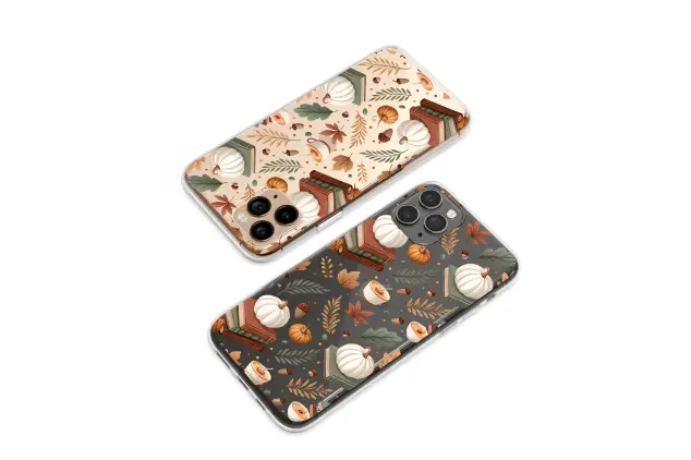Clear Clear Cozy Autumn Library Pumpkin Books Aesthetic Design Phone Case Cover for iPhone 17 Pro Max 16 15 13 Samsung S25 S24 Pixel 8216