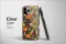 Clear Clear Glitch Art Autumn Harvest Pumpkin Mushroom Pattern Phone Case Cover for iPhone 17 Pro Max 16 15 13 Samsung S25 S24 Pixel 8492 - Image 3