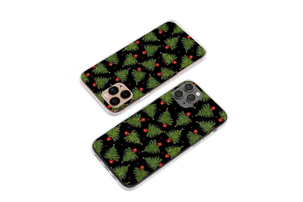 Clear Clear Glitch Art Christmas Tree Festive Pattern Phone Case Cover for iPhone 17 Pro Max 16 15 Plus 14 13 Mini Samsung S25 S24 Pixel 10 9 8662 - Image 1