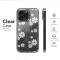 Clear Clear Glitch Art Daisy Floral Brown Abstract Pattern Phone Case Cover for iPhone 17 Pro Max 16 15 13 Samsung S25 S24 Pixel 8186 - Image 6