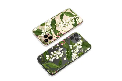 Clear Clear Lily of the Valley Botanical Floral Pattern Phone Case Cover for iPhone 17 Pro Max 16 15 13 Samsung S26 S25 Pixel 10084 - Image 2