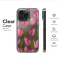 Clear Clear Pink Tulip Floral with Abstract Glitch Art Pattern Phone Case Cover for iPhone 17 Pro Max 16 15 13 Samsung S25 S24 Pixel 8811 - Image 6