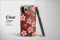 Clear Clear Pomegranate Floral Pattern with Botanical Glitch Art Phone Case Cover for iPhone 17 Pro Max 16 15 13 Samsung S25 S24 Pixel 8732 - Image 3