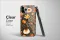 Clear Clear Watercolor Autumn Pumpkins and Leaves Glitch Art Phone Case Cover for iPhone 17 Pro Max 16 15 13 Samsung S25 S24 Pixel 8336 - Image 3
