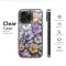 Clear Clear Watercolor Pansy Flower Art Purple Yellow Floral Garden Print Phone Case Cover for iPhone 17 15 13 Samsung S26 S25 9831 - Image 6