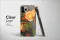Clear Clear Winter Spice Orange and Pine Cone Glitch Pattern Phone Case Cover for iPhone 17 Pro Max 16 15 13 Samsung S25 S24 Pixel 8491 - Image 3