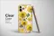 Clear Clear Yellow Dandelion Floral Art with Abstract Glitch Background Phone Case Cover for iPhone 17 Pro Max 16 15 13 Samsung S25 S24 Pixel 8328 - Image 2