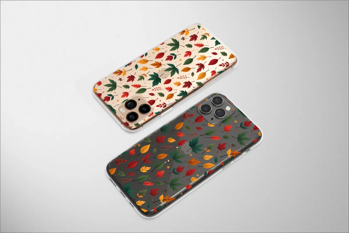Clear Colorful Leaves on the Autumn Breeze Phone Case iPhone Samsung Cover Pixel 6850 - Image 1