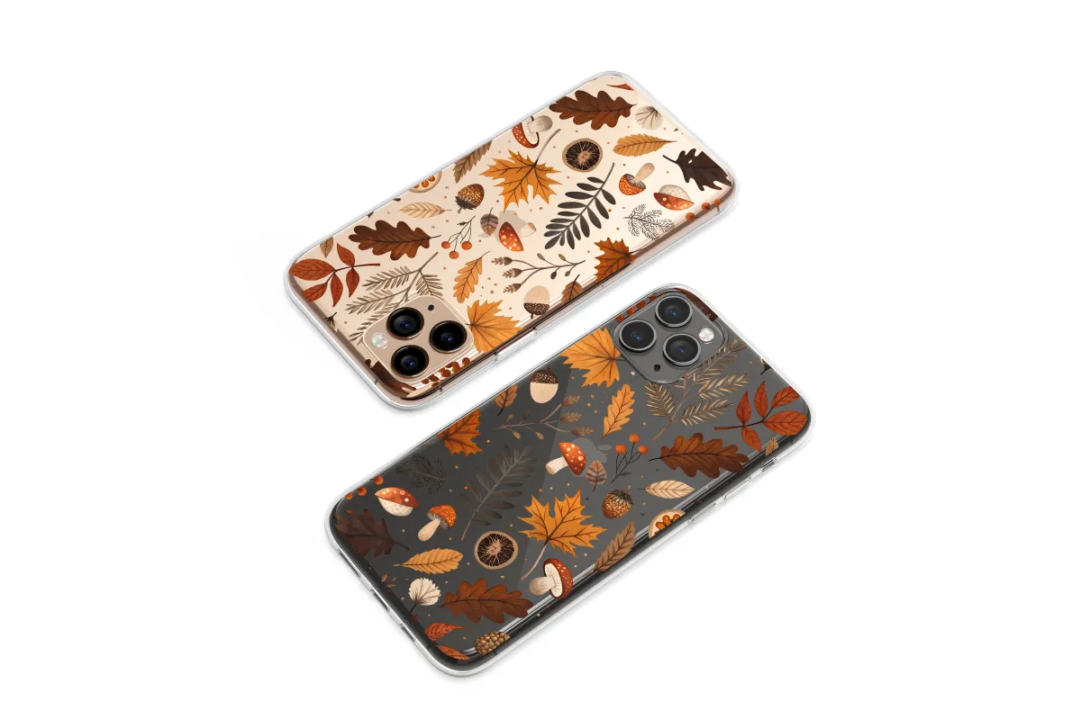 Clear Cozy Autumn Forest Medley Phone Case iPhone Samsung Cover Pixel 7184 - Image 1
