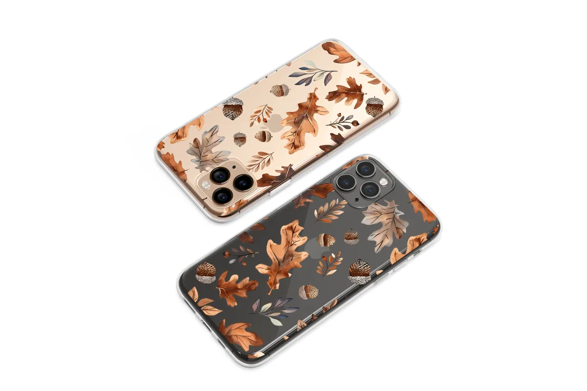 Clear Cozy Autumn Forest Watercolor Art Phone Case iPhone Samsung Cover Pixel 7690 - Image 1