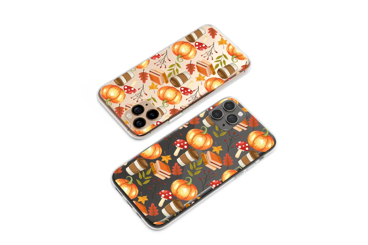 Clear Cozy Autumn Reading Nook Design Phone Case iPhone Samsung Cover Pixel 7513 - Image 1