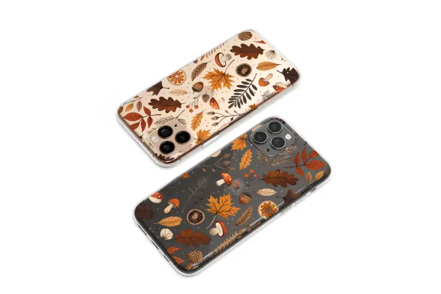 Clear Cozy Woodland Treasures Botanical Art Phone Case iPhone Samsung Cover Pixel 7765