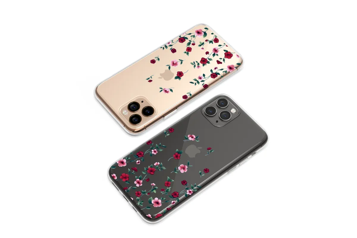 Clear Crimson Blooms from the Shadows Phone Case iPhone Samsung Cover Pixel 6586 - Image 1