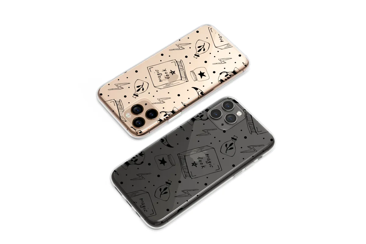 Clear Dark Magic Essentials Outline Phone Case iPhone Samsung Cover Pixel 6204 - Image 1