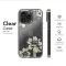 Clear Elegant Noir Floral Bloom Phone Case iPhone Samsung Cover Pixel 7253 - Image 6
