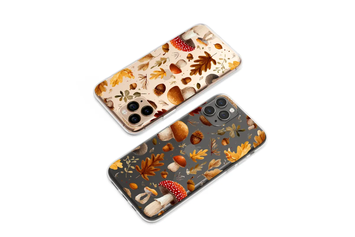 Clear Enchanted Forest Floor Autumn Treasures Phone Case iPhone Samsung Cover Pixel 7961 - Image 1