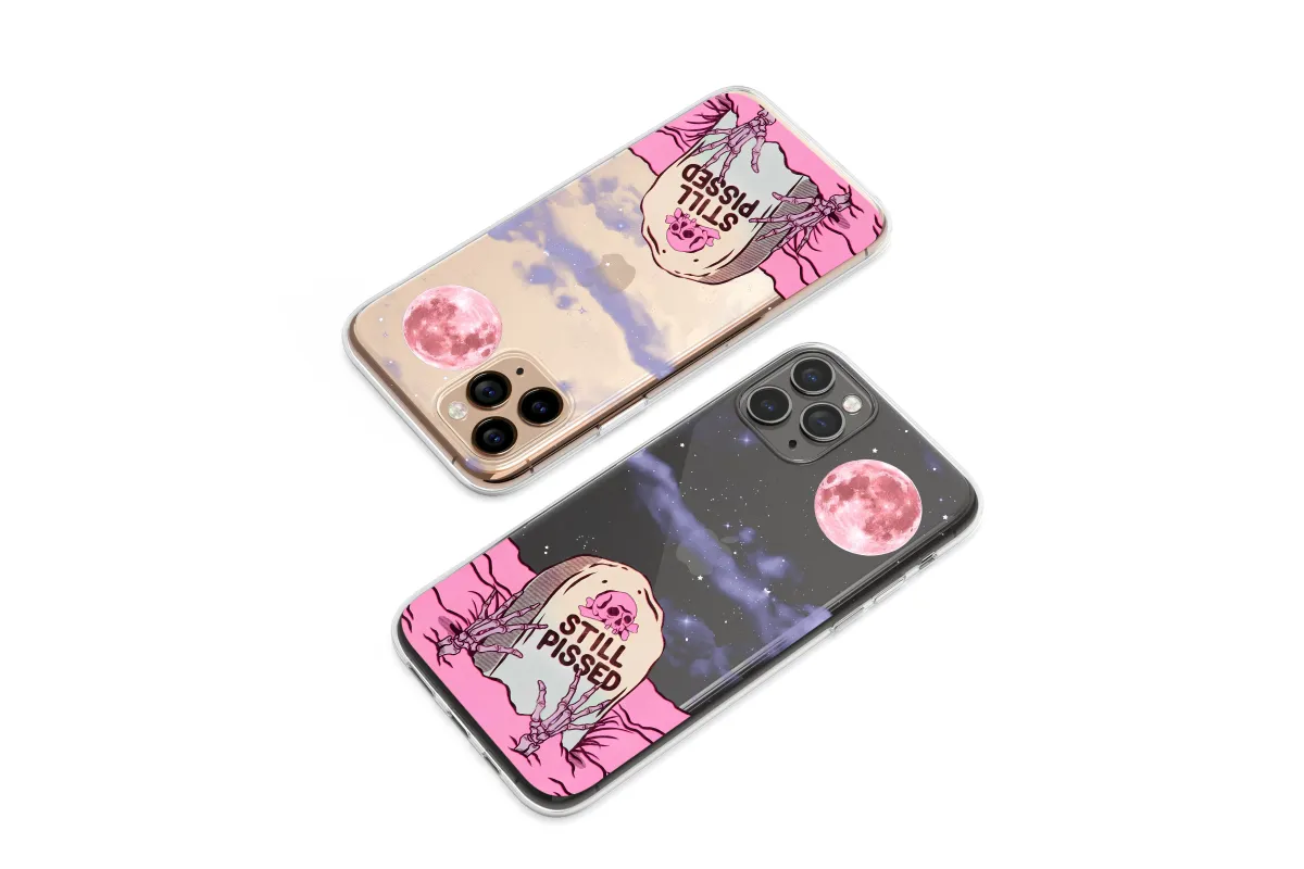 Clear Eternal Mood Under Pink Moon Phone Case iPhone Samsung Cover Pixel 7280 - Image 1