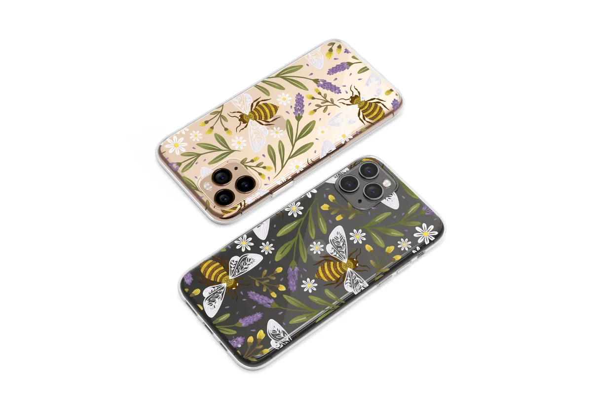Clear Flight of the Gilded Bees Phone Case iPhone Samsung Cover Pixel 6240 - Image 1