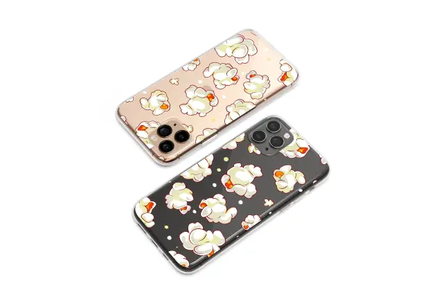 Clear Floating Popcorn Kernel Dreams Phone Case iPhone Samsung Cover Pixel 7337