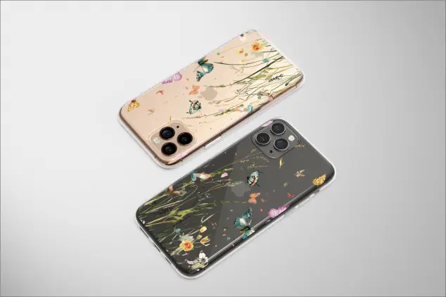 Clear Flower Butterfly Phone Case Minimalist Wild Cover for iPhone 15 Pro Max 14 Plus 13 12 Mini 11 XR SE Samsung S24 S23 Google Pixel 8 7