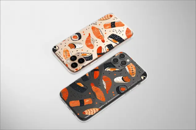 Clear Fresh Bites and Rolling Delights Phone Case iPhone Samsung Cover Pixel 6831