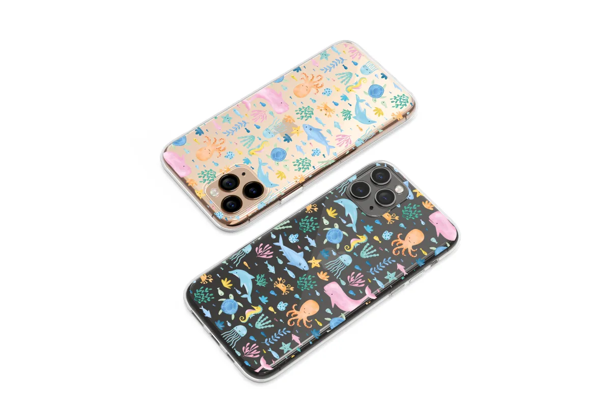 Clear Friendly Deep Sea Jamboree Phone Case iPhone Samsung Cover Pixel 6351 - Image 1