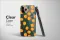 Clear Golden Pineapple Pop Pattern Art Phone Case iPhone Samsung Cover Pixel 7683 - Image 3