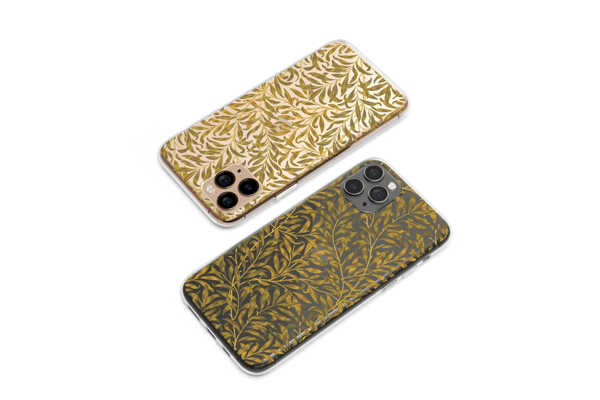 Clear Golden Willow Leaves
 Phone Case iPhone Samsung Cover Pixel 6180 - Image 1