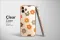 Clear Groovy Earth Tone Floral Doodle Art Phone Case iPhone Samsung Cover Pixel 7059 - Image 2
