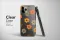 Clear Groovy Earth Tone Floral Doodle Art Phone Case iPhone Samsung Cover Pixel 7059 - Image 3