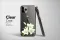 Clear Ivory Lilies and Midnight Wings Phone Case iPhone Samsung Cover Pixel 6273 - Image 3